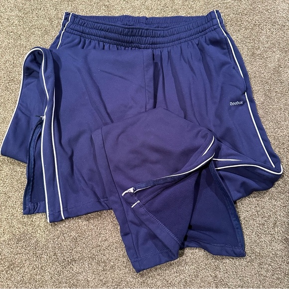 Men’s Reebok Sweatpants Blue with White Stripe - Picture 3 of 5